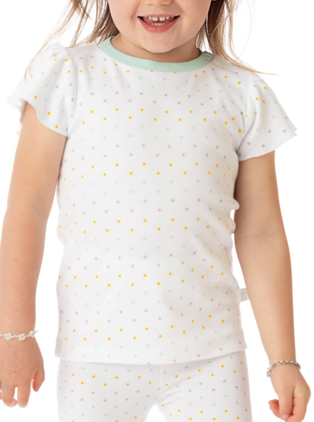 Organic Cotton Ashley Ruffled Tee - Polka