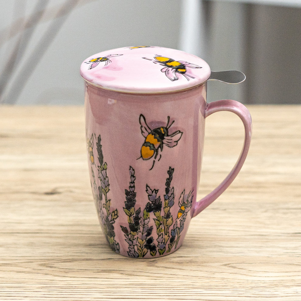 Honeybee - Mug with Lid and Infuser (for loose leaf tea)