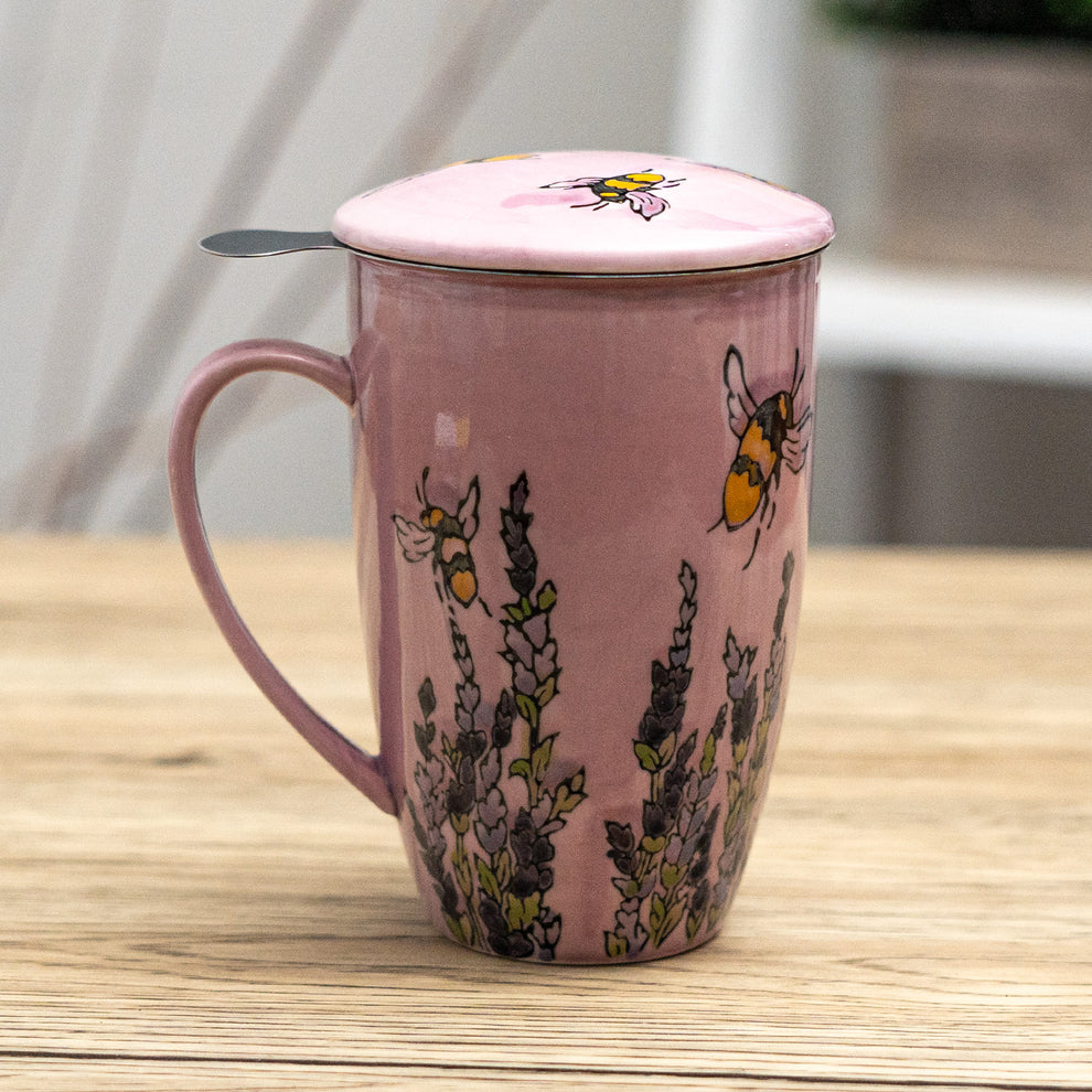Honeybee - Mug with Lid and Infuser (for loose leaf tea)