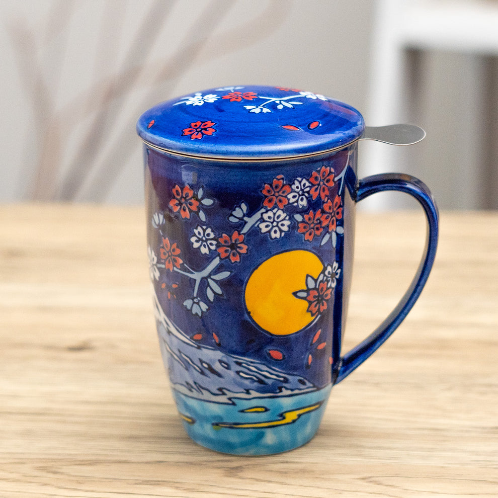 Mount Fuji - Mug with Lid and Infuser (for loose leaf tea)
