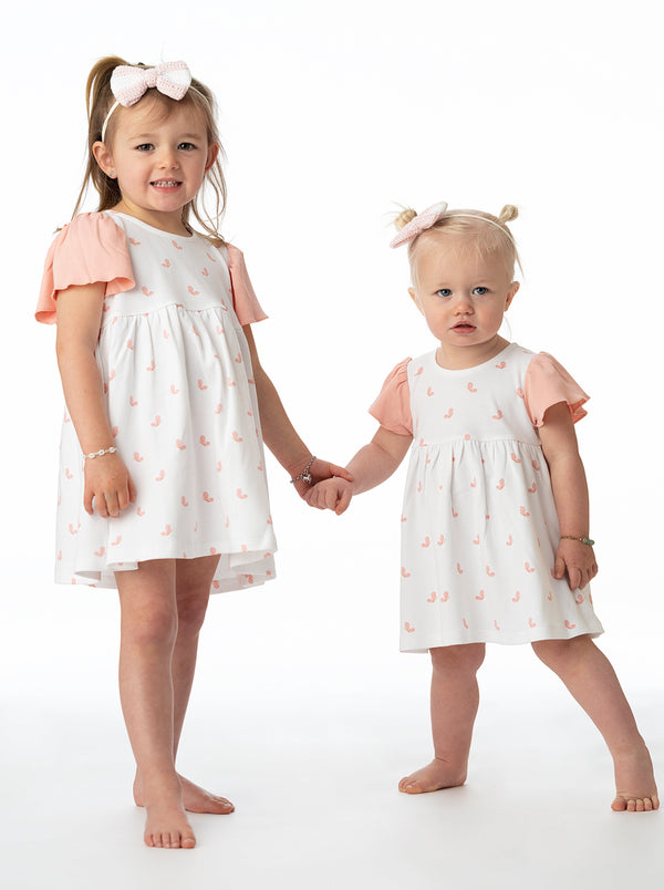 Organic Cotton Alice Ruffled Dress - Butterfly