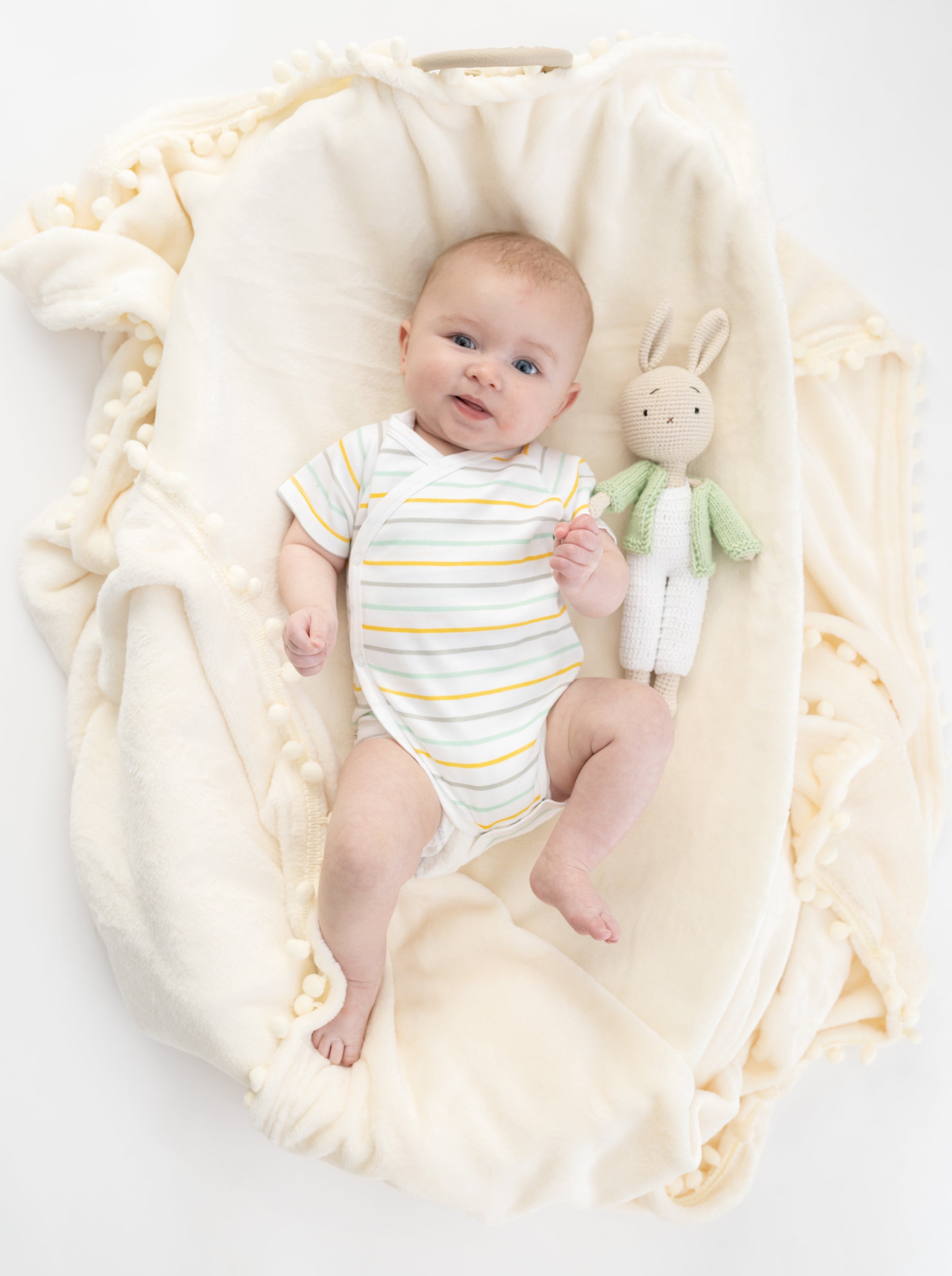 Organic Cotton Pride Kimono Onesie - Stripes