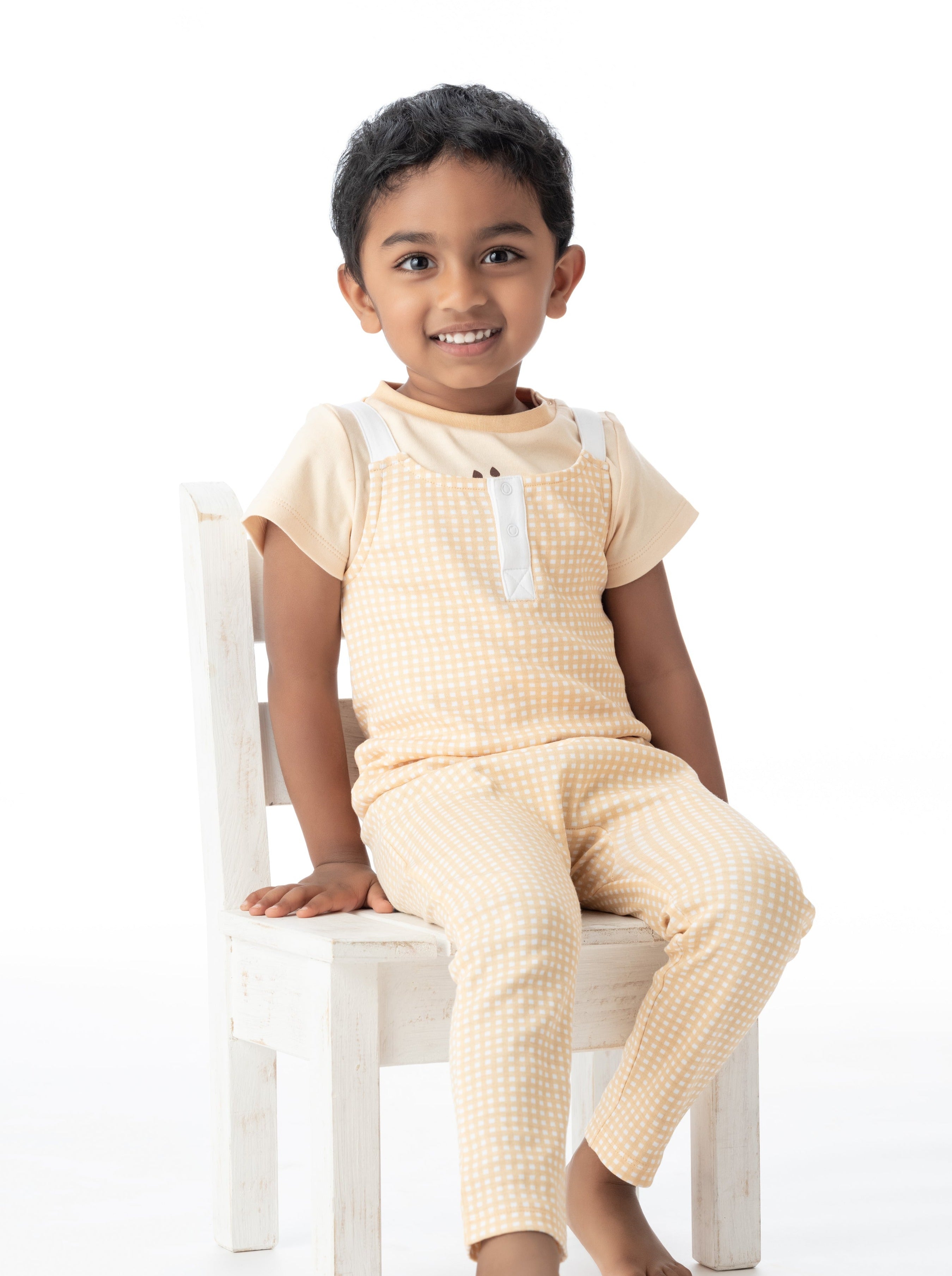 Organic Cotton Overall - Butter Gingham