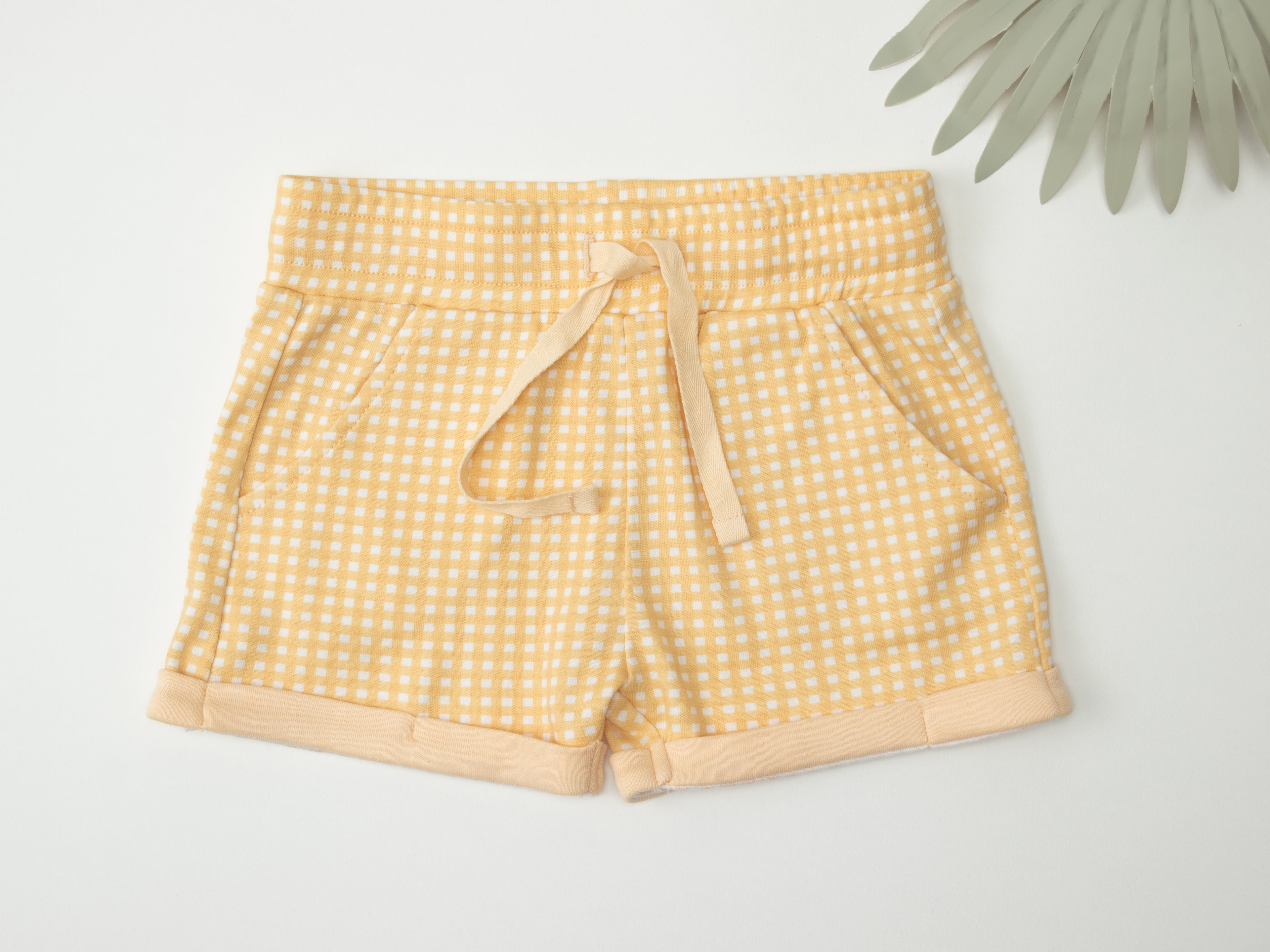Organic Cotton Shorts - Butter Gingham