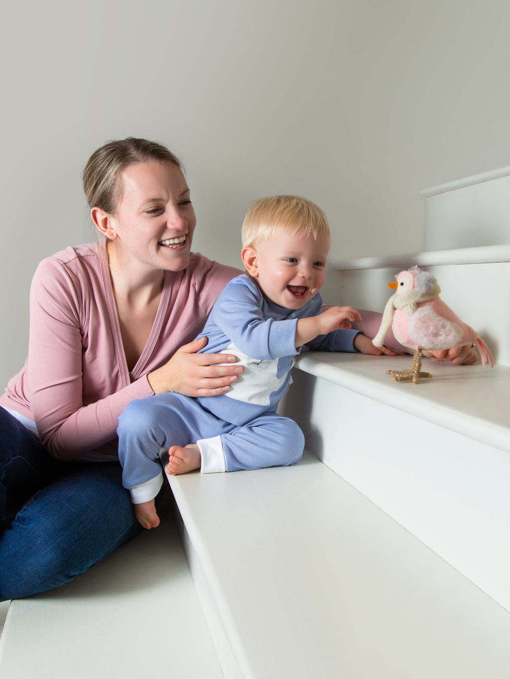 Organic Cotton Jogger Pants - Blue